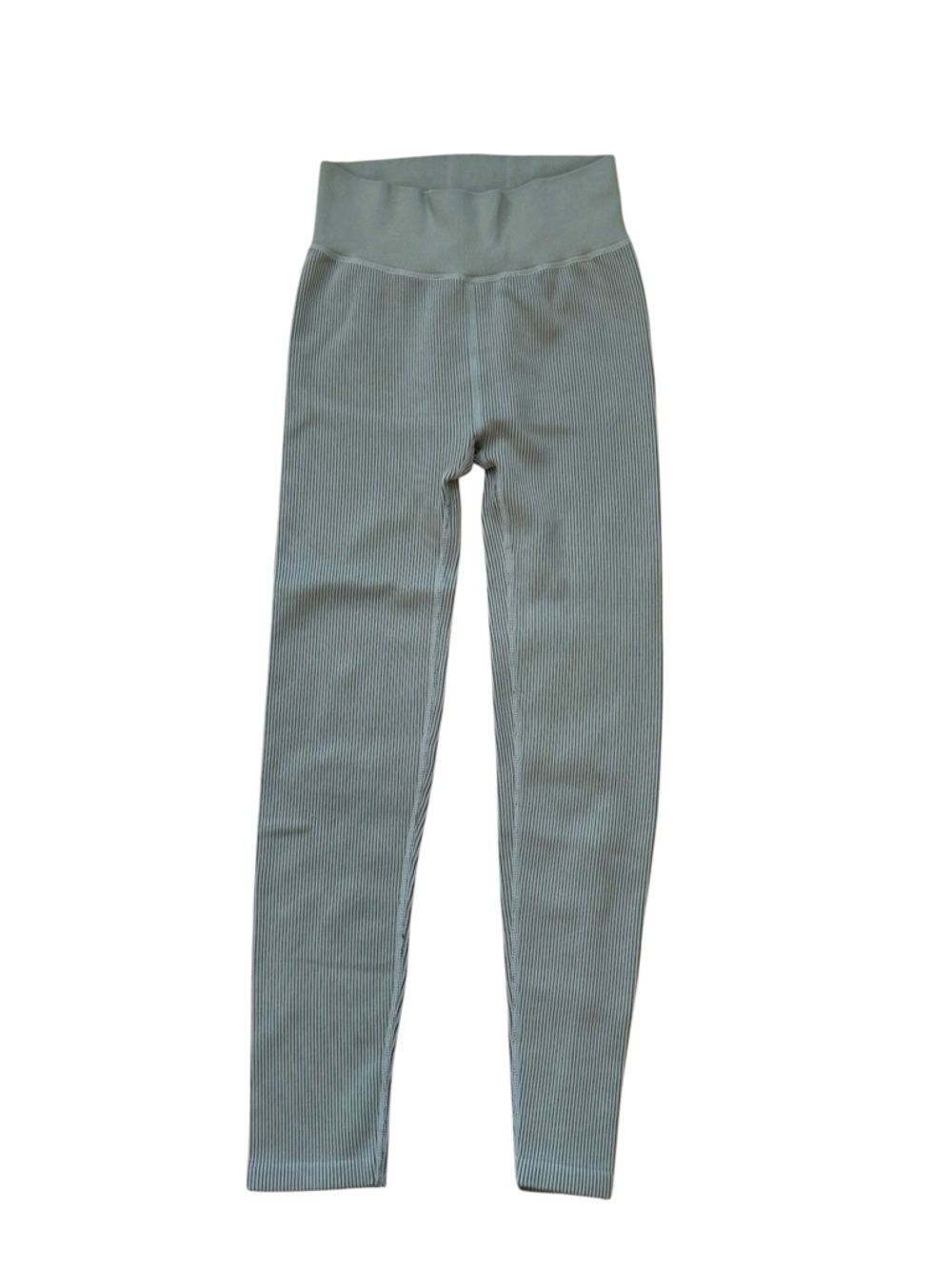Calvin Klein Sage Green Ribbed Leggings